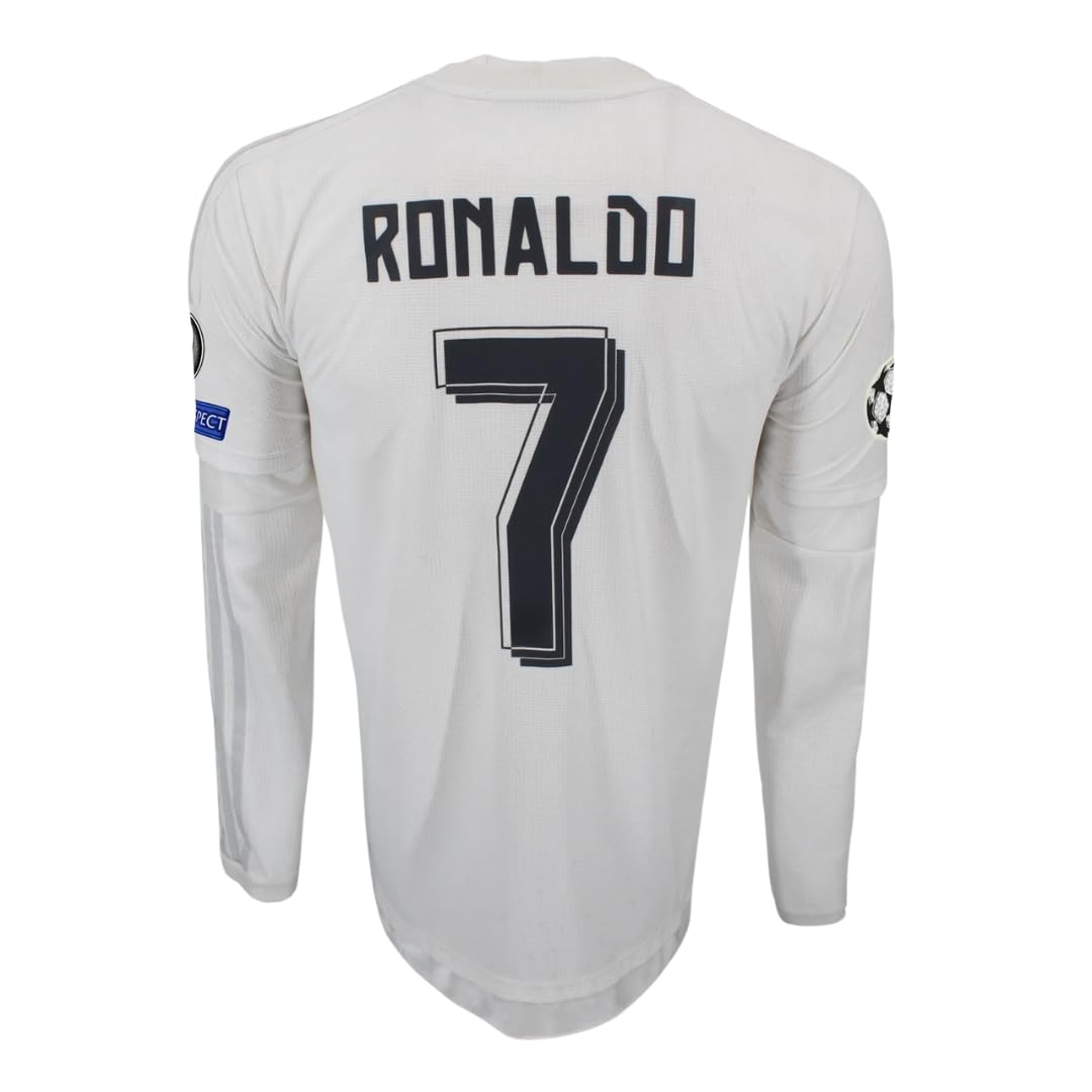 Ronaldo #7 Home Grey 15/16 Long Sleeve Soccer Jersey for Men Fan Version