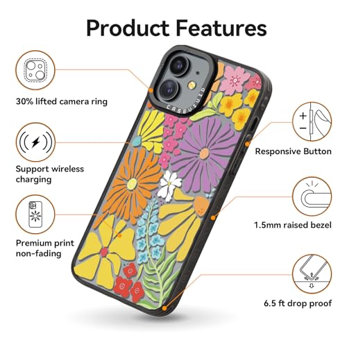 Coque iPhone 12 protectrice fleur de passion contre les rayures - 5