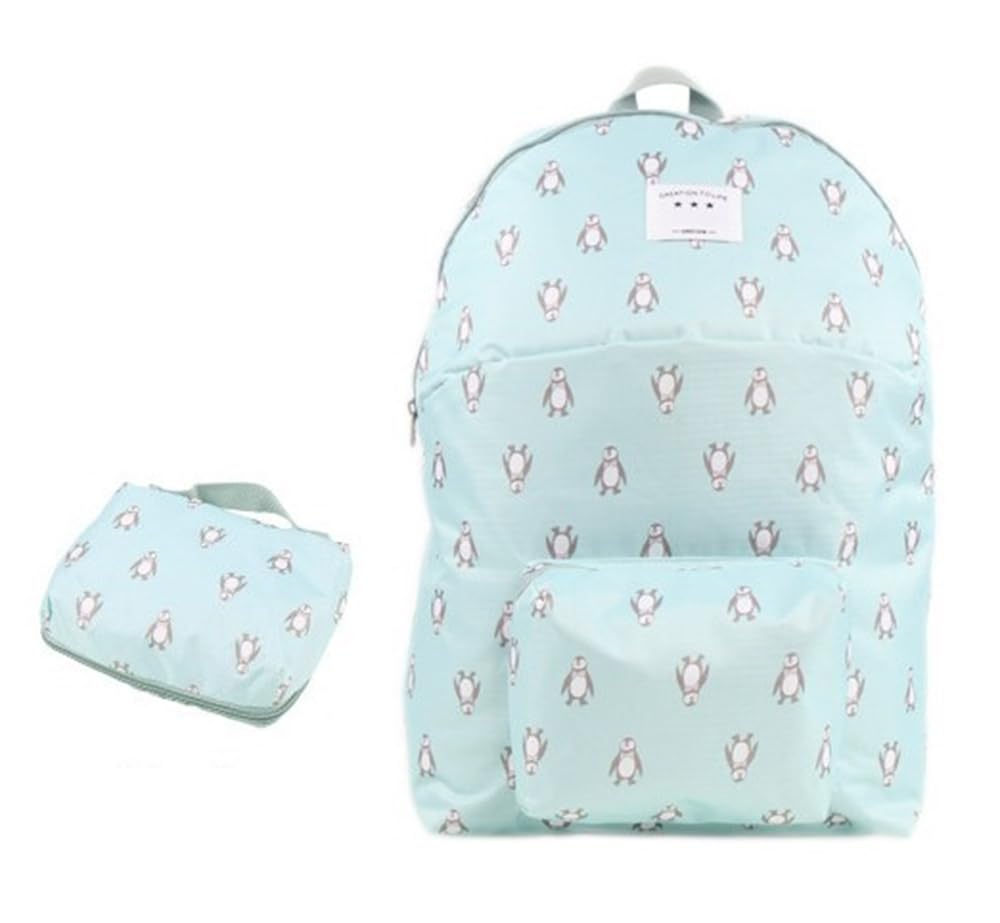 RubikFoldable Backpack 20L, Water Resistant Daypack Bag for School Travel Outdoor Walking Camping Traveling Cycling Holiday Storage - Blue