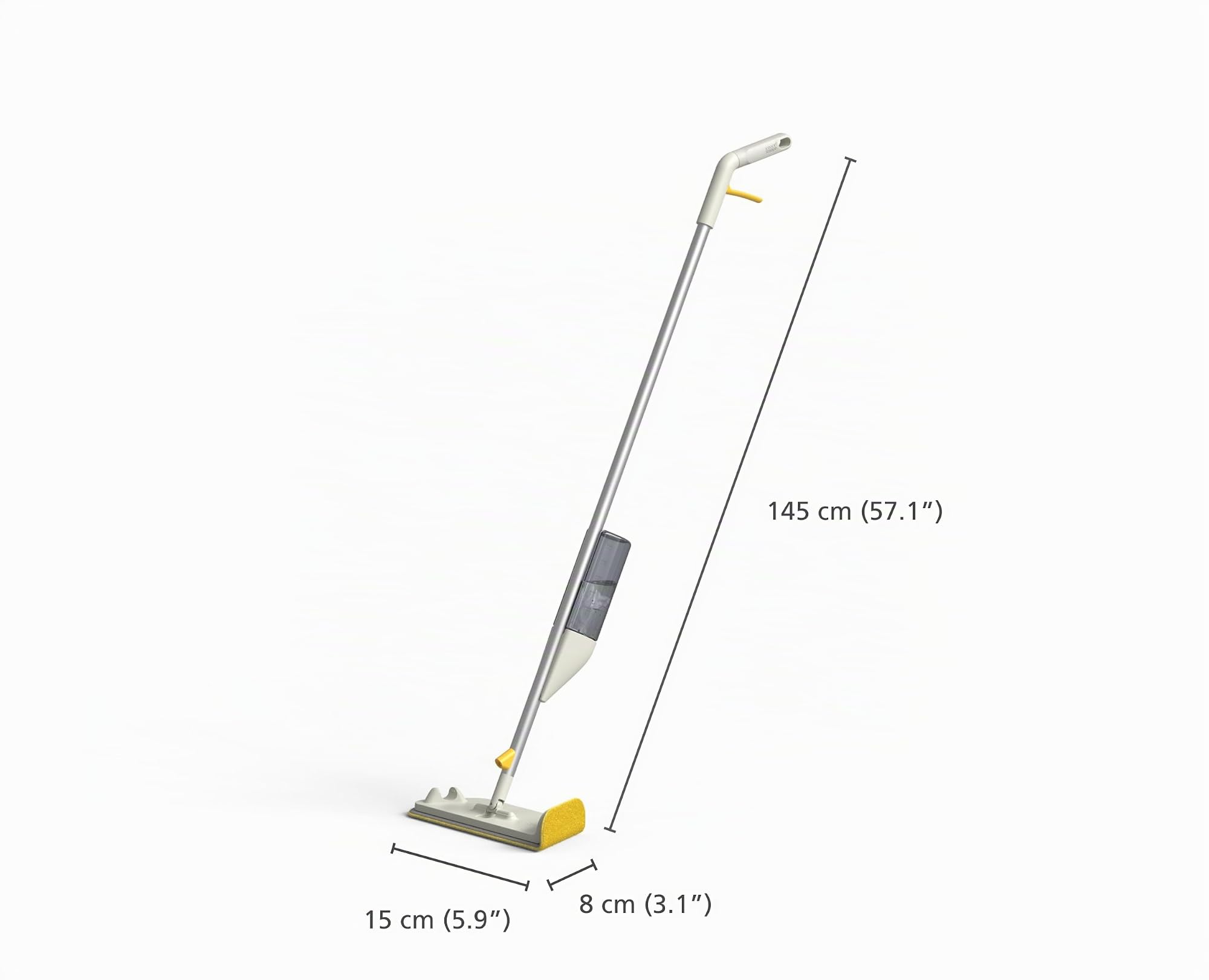 Joseph Joseph CleanTech Mopa Fregona con Spray Pulverizador 2 en 1, Paño de Microfibra Lavable, Cepillo para Limpieza de Suelos, Gatillo Fácil de Usar, Botella Recargable