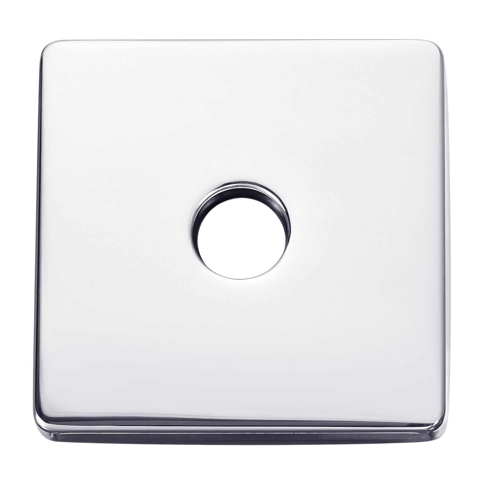 uxcell Square Shower Arm Flange, 3.5" Stainless Steel Escutcheon Plate for Covering Gaps Holes, Fits All Standard Diameter Pipe, Silver