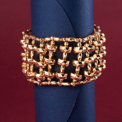 Image of SALTY Anti Tarnish Shaman Beads Bracelet for Women | Fancy Jewellery Gifts | Hand Band | Fashion Accessories for Girls | Minimal Jewelry Design | Ideal for Gifting | Marriage, Birthday | Gift for Valentine Day