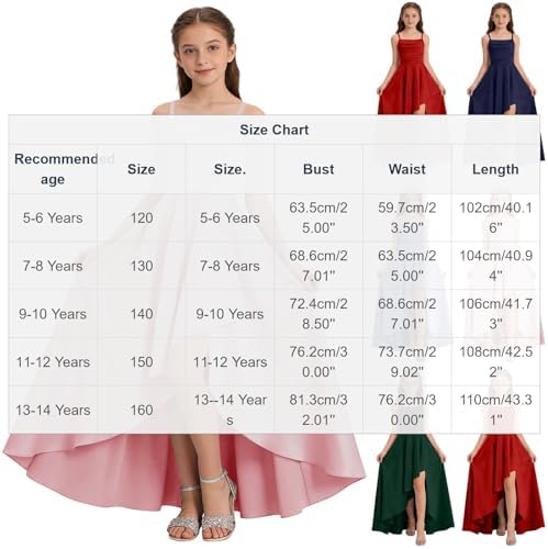 Zzalalana Satin Junior Bridesmaid Dresses for Teen Girls Sleeveless Spaghetti Strap High Low Prom Dress Long Ball Gowns Pink — view 2