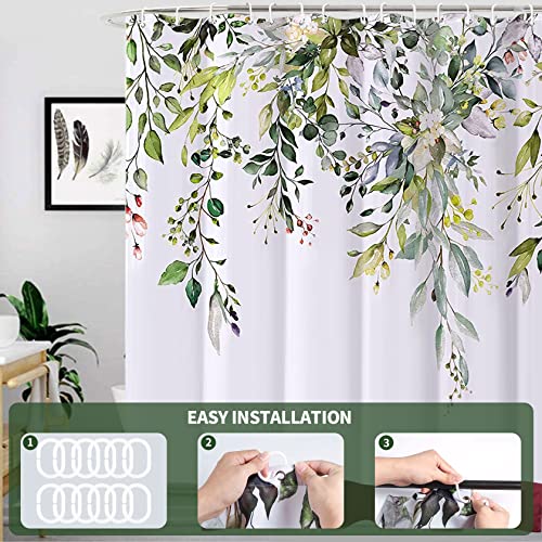 AIBIIN Halloween Duschvorhang Set - Blutige Hände Design 180x180cm Wasserdicht