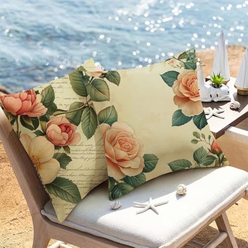 Coussin extérieur imperméable pour salon de jardin rose - 6