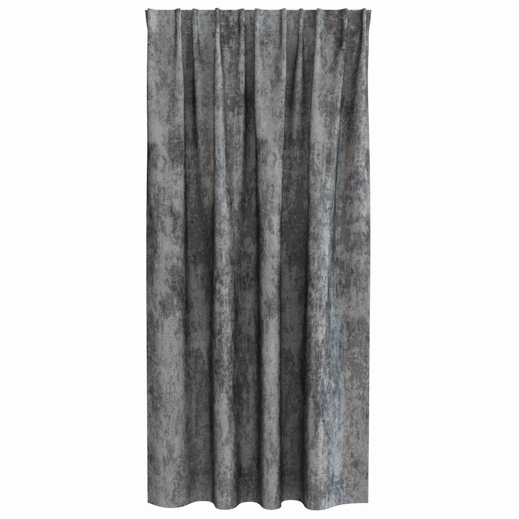 Cortinas de terciopelo gris, 2 unidades, 175 x 140 cm, con oscurecimiento y privacidad, aislamiento térmico, cortinas opacas para salón, dormitorio, habitación infantil, oficina