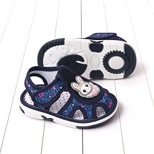 Baby Girl Sandals Closed-Toe Anti-Slip Premium Rubber Sole Toddler Boys Lightweight Hollow First Walkers Shoes3