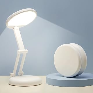 OneFire Cordless Rechargeable Desk Lamp: 3600mAh Battery, 76Hr Runtime, Foldable Portable Mini Light for Reading, Dorm, Office