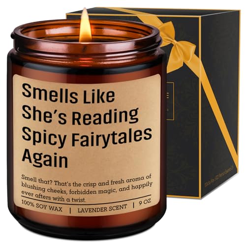 LEADO Scented Candle Spicy Book Lover Gifts for Women - Funny Gifts for Fantasy & Romantasy Book Lovers Dark Romance Reader - Bookish Mothers Day Birthday Reading Decor for Friend Girl Sister