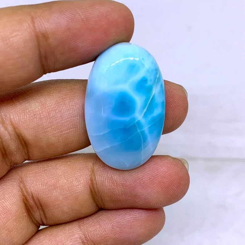 Larimar cabochon 32x20x7mm pour création de pendentif unique - 2