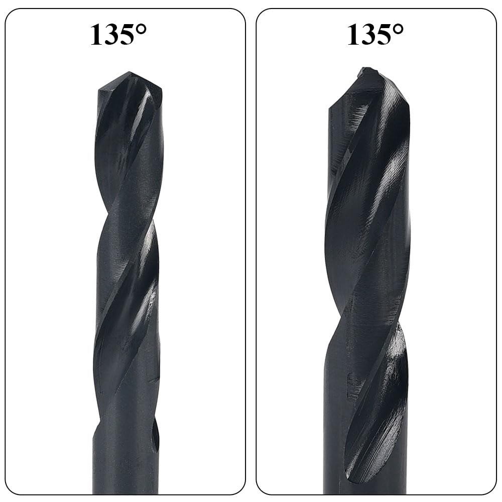 13.5mm Twist Drill Bit, 4341 HSS Metric Reduced Shank Drill Bit with 1/2" Shank - Image 4