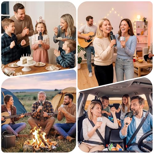 image for BONAOK Wireless Bluetooth Karaoke Microphone,3-in-1 Portable Handheld 