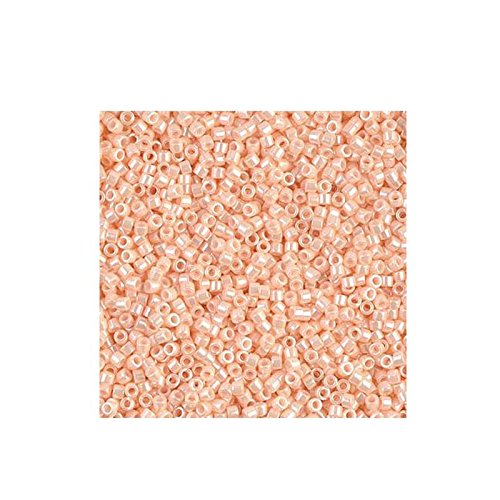 Buy N.K. Ceylon Round Glass Seed Beads, Bisque, Size about 2mm in diameter, hole 1mm, Qty