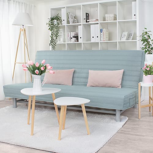 Dagra Gesteppter Bezug für Beddinge 3-er Bettsofa Streifen (Pastel Mint L29)
