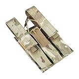 EXCELLENT ELITE SPANKER Open Top Single/Double/Triple Kriss Mag Pouch Tactical Molle MP7 Magazine Pouch (Triple Multicam)