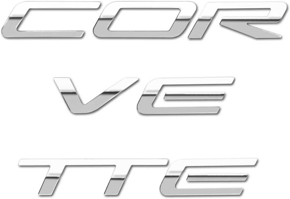 C5 & Z06 Front Letters - Officially Licensed Mirror Finish Stainless Steel Exterior Lettering Set for 1997-2004 Corvette