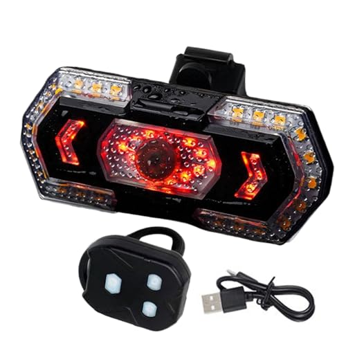 Feu arrière pour vélo avec télécommande sans fil et éclairage flash LED puissant