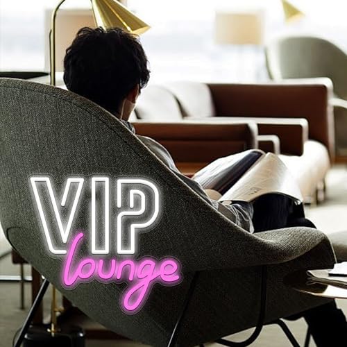 Image of VIP Lounge Neon Signs for Wall Decor, VIP Lounge Led Signs for Room Decor, Neon Light Up Sign with USB Powered for Bar, Hotel, Cafe, VIP Room, Home Decoration