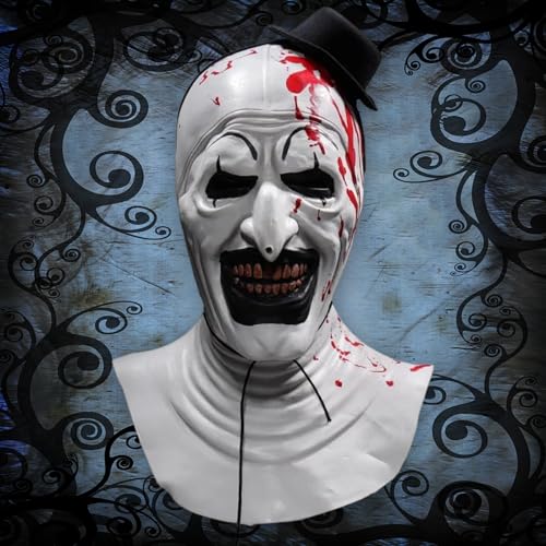 Art The Clown Mask, Maschera Art The Clown Con Mini Cappello