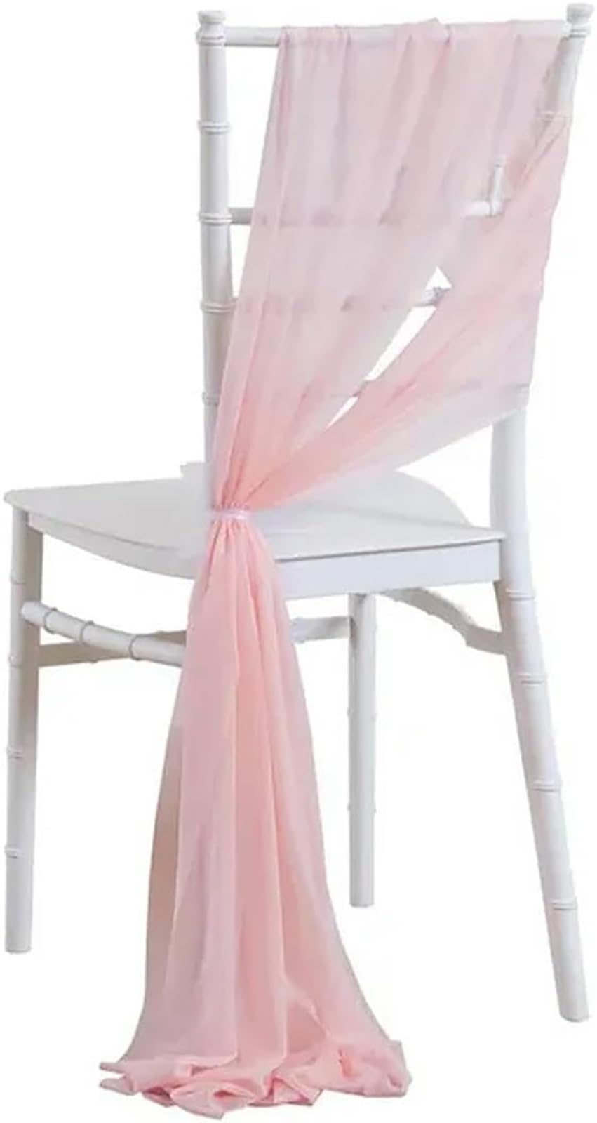 Szyfonowe szarfy na krzesło do dekoracji ślubnej - eleganckie zasłony na krzesła bankietowe i imprezowe, 17 x 275 cm