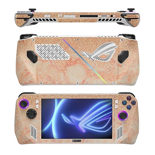 Image of MightySkins Skin Compatible with Asus ROG Ally - Flashy Apricot Marble | Protective, Durable, and Unique Vinyl Decal wrap Cover | Easy to Apply