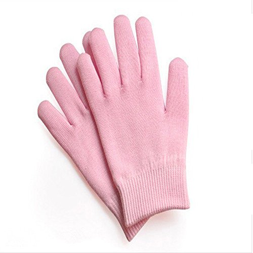 Gel Spa Gloves Pinkiou Soften Skin Moisturizing Treatment Hand Mask Care Gloves best gift for her (gloves, pink)