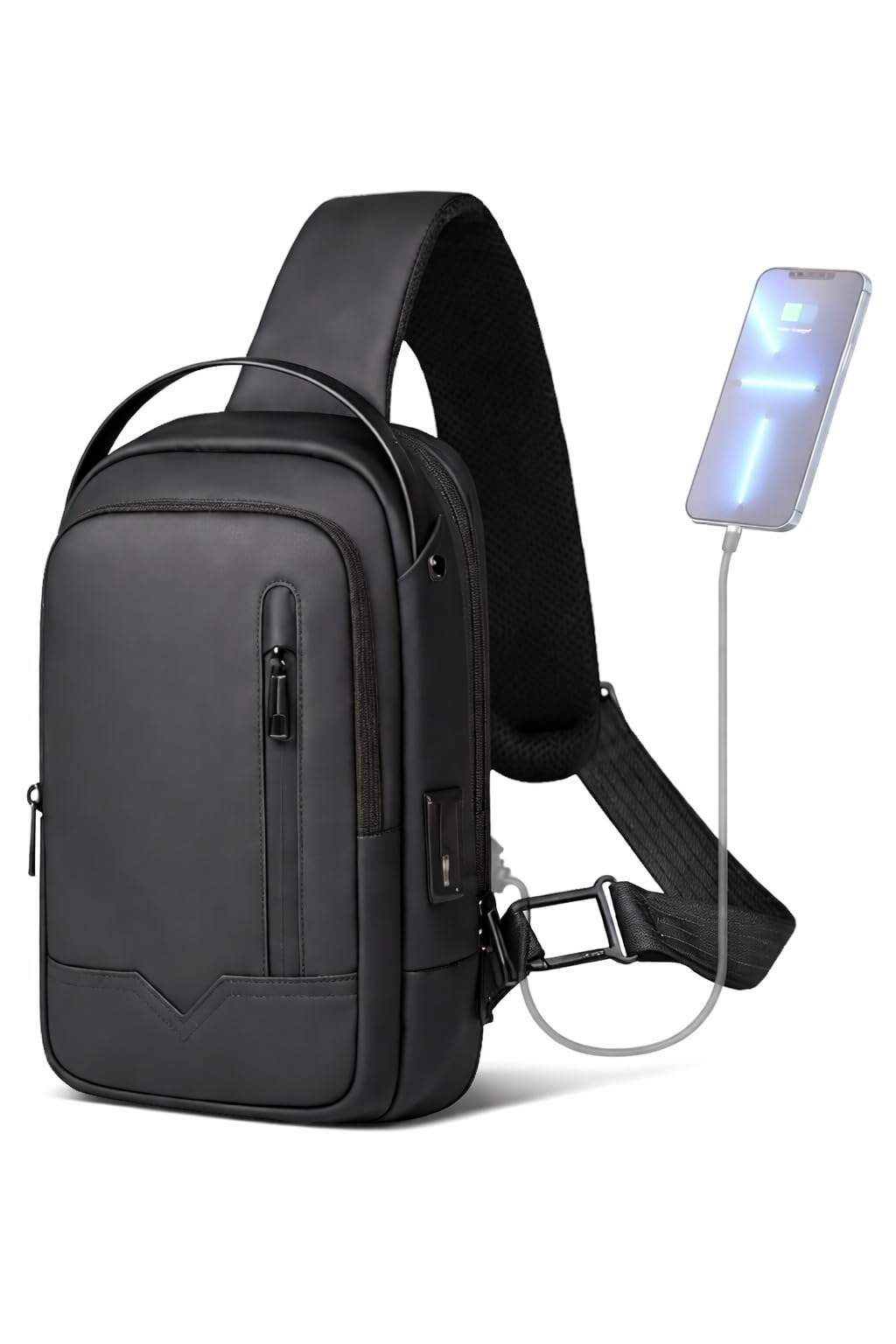 vaghasiya enterprise shoulder bag men, waterproof chest pocket for 11.3 inch iPad Crossbody Bag with USB Charging Port Backpack Sling Bag Men Small for Work Travel Cycling Hiking,pack of 1-picture-14