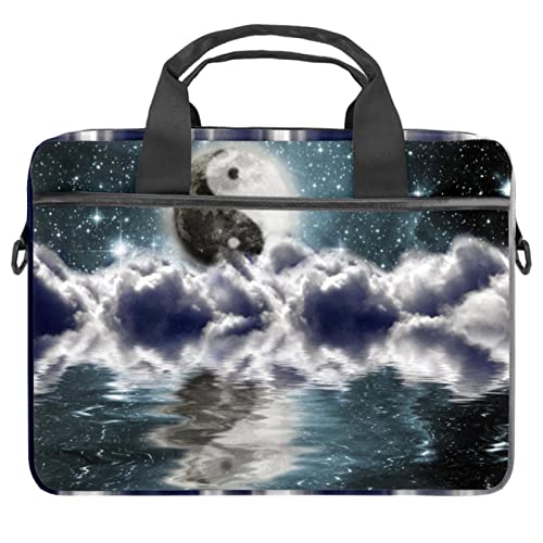 Sac ordinateur portable 13.3 motif floral et lune | Finition soignée 28x36.8 cm