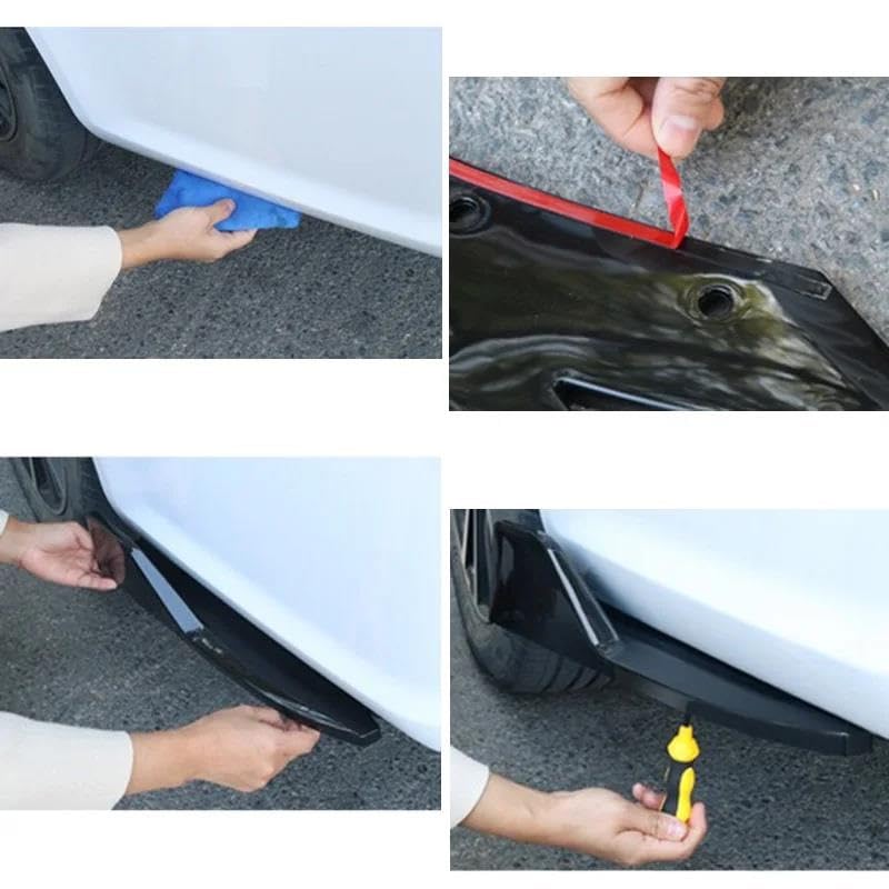 Protector parachoques trasero 48cm divisor lateral tuning para Hyundai Genesis Coupé negro 4