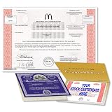 GiveAshare McDonalds Stock Certificate (MCD) - Personalized Replica (Keepsake Folder)