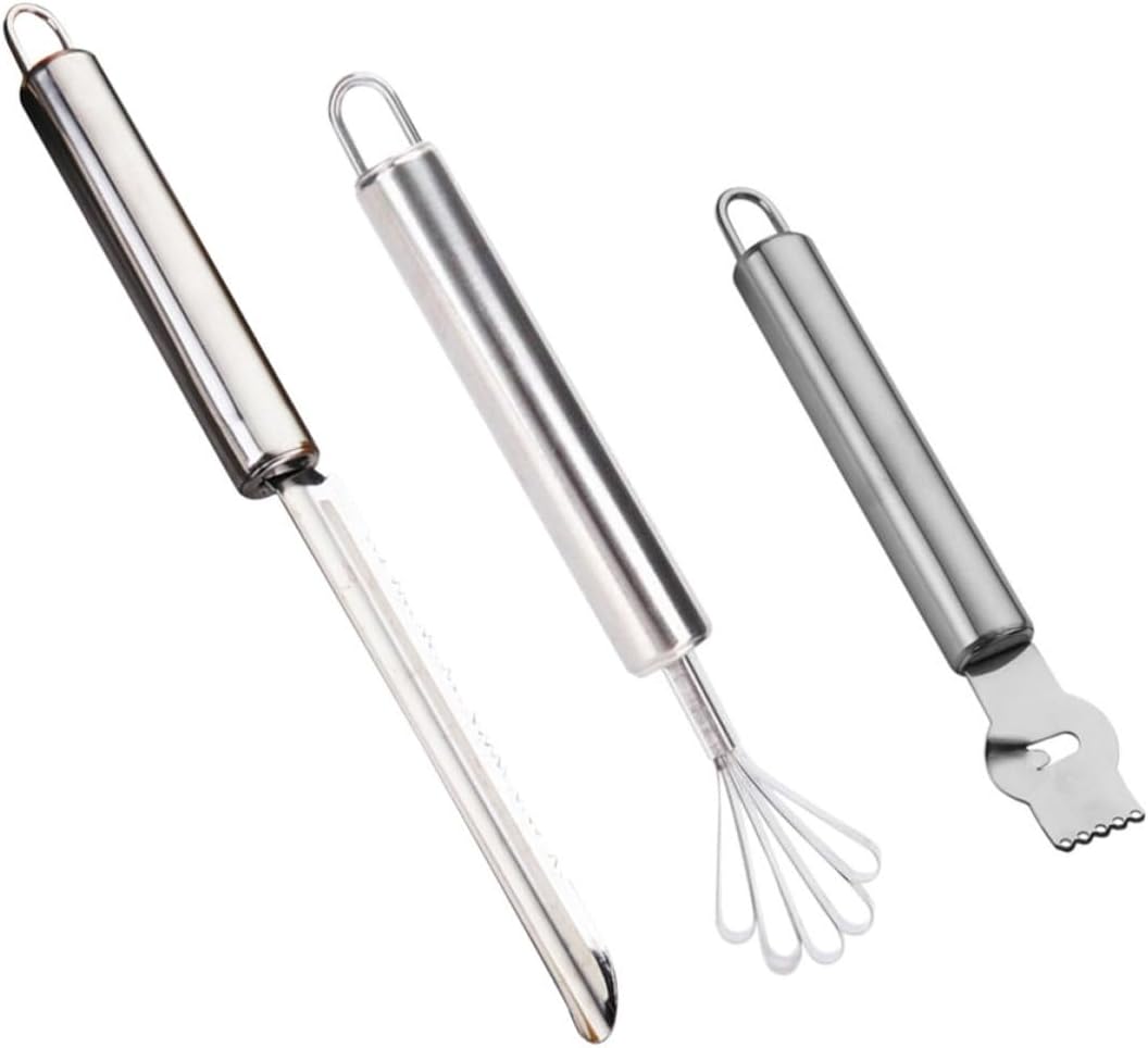 3 Pcs Fruit Peeler with Double Sided Design and Handle