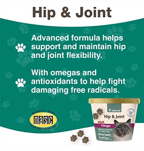 NaturVet – Hip & Joint for Cats Plus Omegas – 60 Soft Chews – Help Supports Healthy Hip & Joint Function – Enhanced with… - Image 6