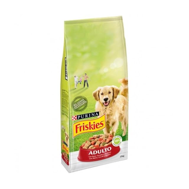 Purina Friskies - Pienso para perros adultos Friskies buey, cereales y verduras