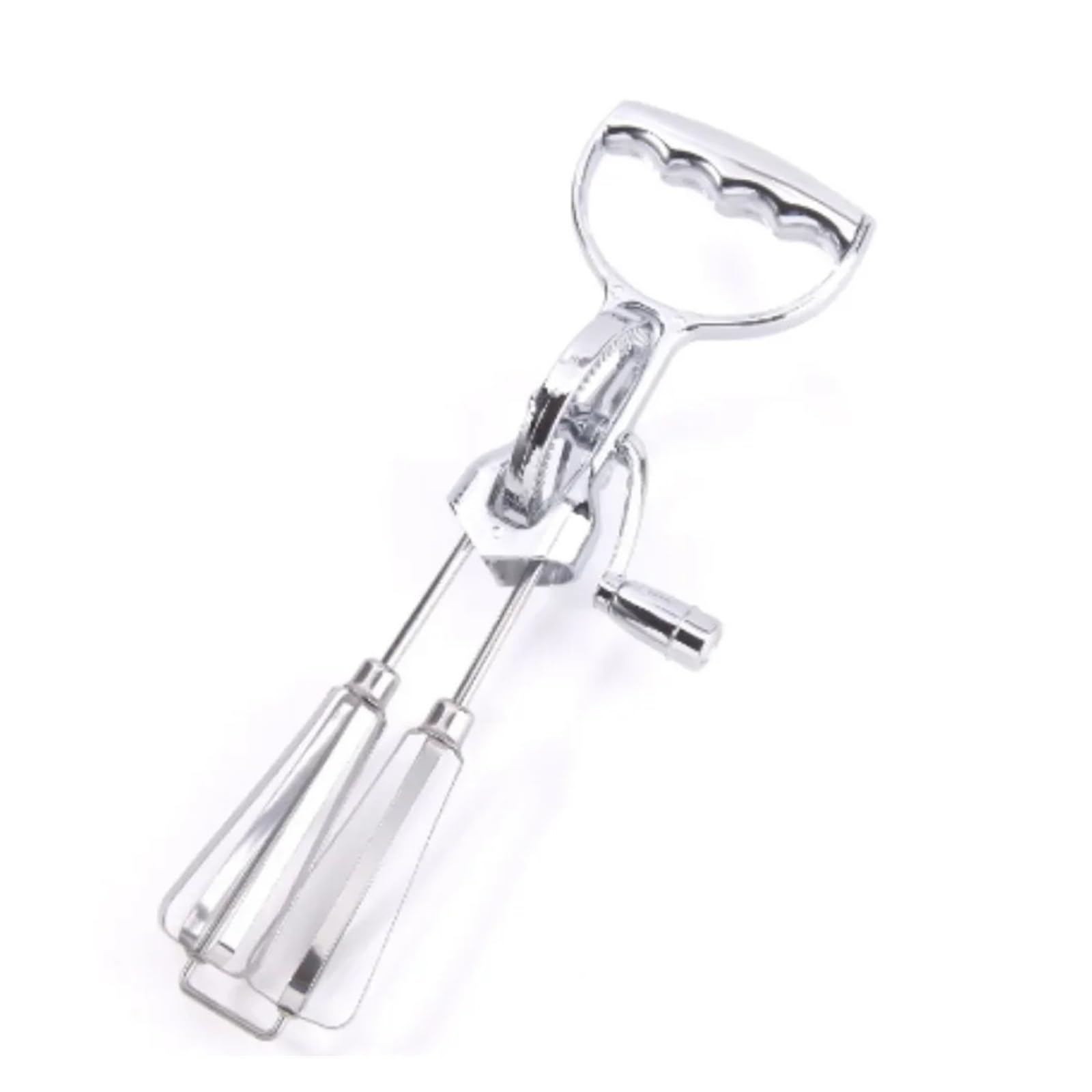 Batidor de huevos con manivela Manual acero inoxidable, batidor doble cabezal for mezclar en la cocina