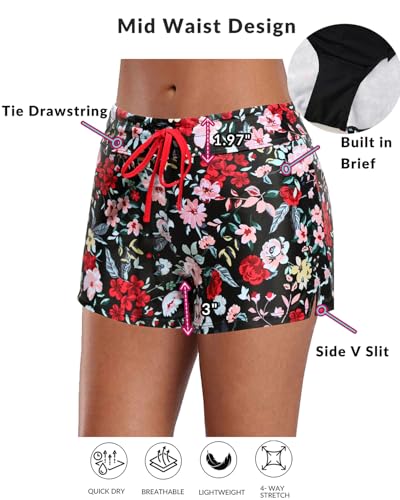 Image of Aqua Eve Two Piece Women's Tankini Swimsuits Blouson Swim Tank Top with Shorts Modest Bathing Suits