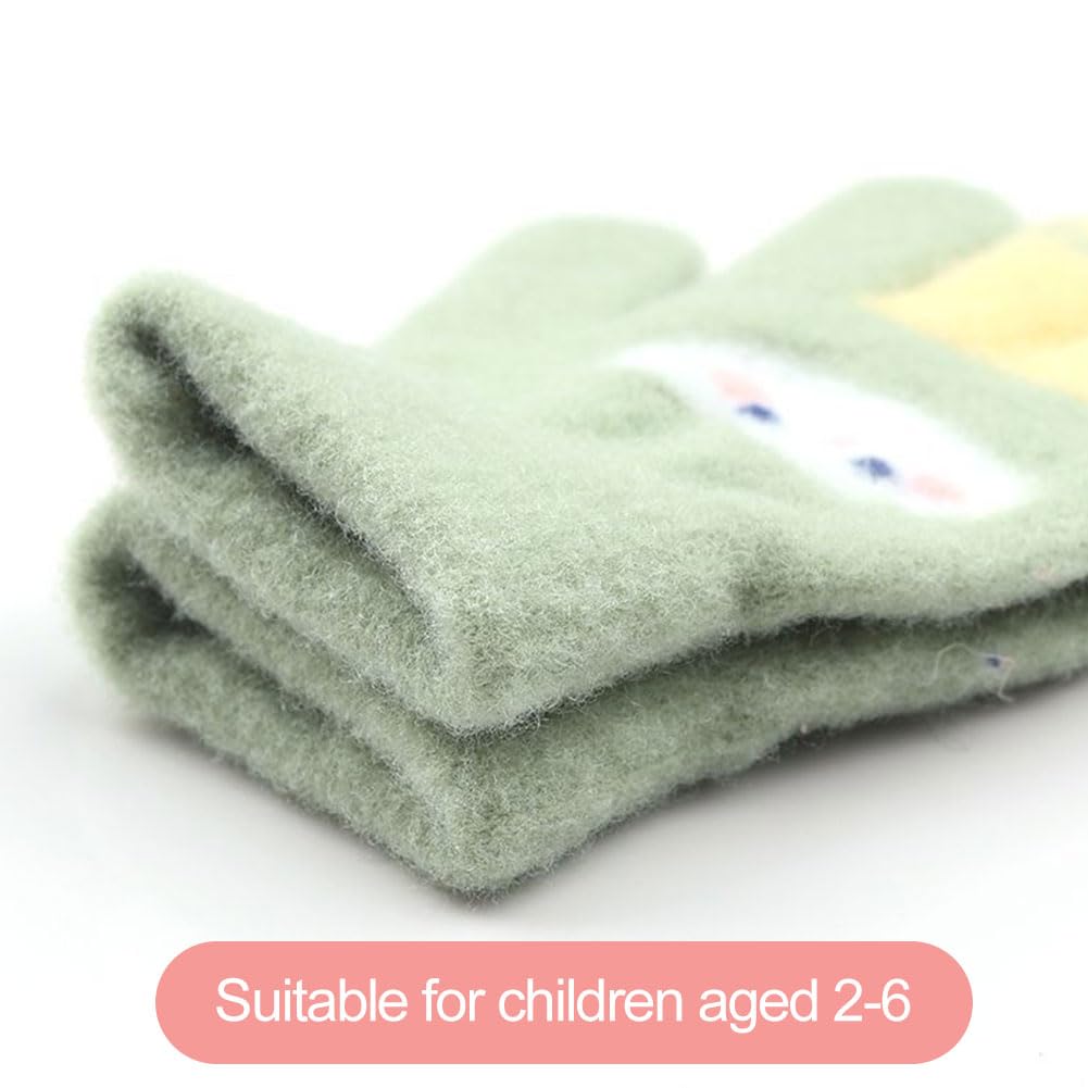 Guantes Térmicos Invierno para Niña 2-6 Años Elástico Punto