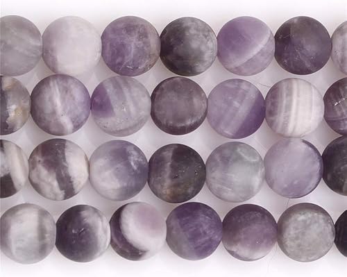 Miniatura 7 de JOE FOREMAN Cuentas de amatista para hacer joyas, piedras preciosas naturales, semipreciosas, redondas, color mixto, 15 pulgadas, Piedra