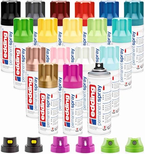 Sprühdosen Set Edding 18 Knaller Farben Premium Spray - matt...
