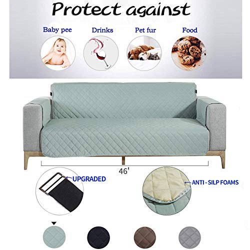 NEKOCAT Loveseat Slipcover,Couch Cover Protector Waterproof Anti-Slip Slipcover for 2 Cushion Loveseat Furniture