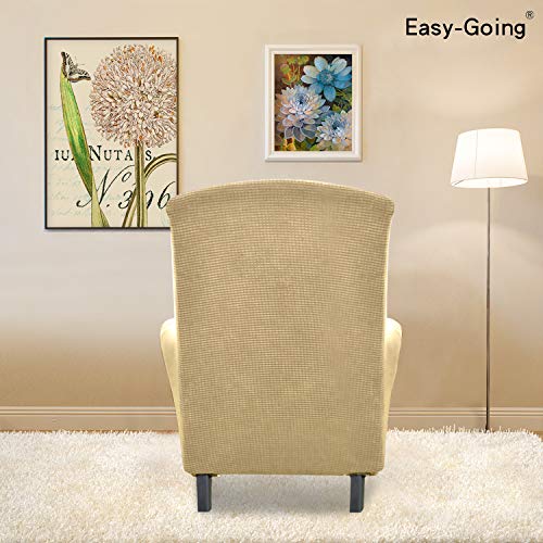 image for Easy-Going Stretch Wingback Chair Sofa Slipcover 1-Piece Sofa Cover Fu