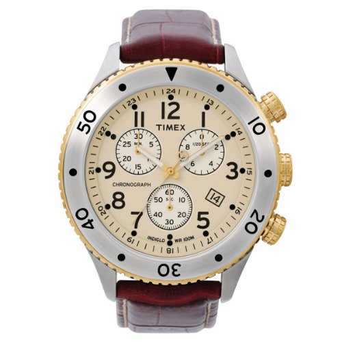 Image of Timex E-Class Chronograph Beige Dial Men's Watch - T2M705