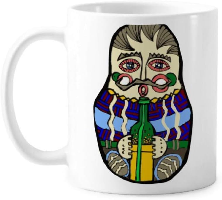 Russia Russian Matryoshka Nesting Mug Pottery Ceramic Coffee Porcelain Cup Tableware