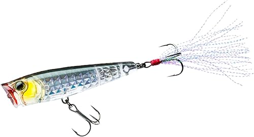 Yo-Zuri R1435-PSBL: 3Dr-X Popper (F) 65Mm 2-5/8", Prisma Plata Negro