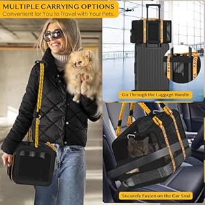 PAWZIDEA Expandable Cat Carrier w/ID Card, 18X11X11 TSA Airline Approved Cat Carrier for 2 Cats Under Seat, Soft-Sided Collapsible Small Dog Carrier Car Seat Travel Bag, Medium Pet Carrier Top Load PAWZIDEA Expandable Cat Carrier wID Card 18X11X11 TSA Airline Approved Cat Carrier for 2 Cats Under Seat Soft Sided Collapsible Small Dog Carrier Car Seat Travel Bag Medium Pet Carrier Top Load