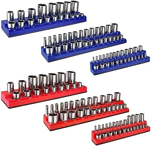 Socket Holder Tray Hansen 6-Piece Socket Holder & Tray Set - Toolbox & Drawer Organizer (Made In USA) Hansen Metric Socket Tray - Foto 2