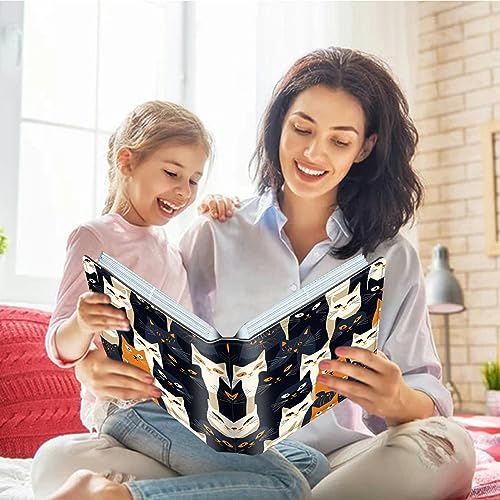 Image of Cats Photo Album 4x6 120 Pockets Photos with Strong Elastic Band, Small Mini Albums Sheet Protector Folder for Photos, Album for Family Wedding Baby Women Men Vacation Gift