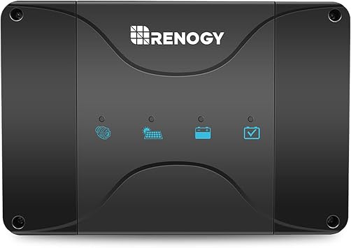 شاحن Renogy DC إلى DC مع شحن متعدد المراحل MPPT 12V 30A - شاحن بطارية ذكي على متن الطائرة لإدخال الطاقة الشمسية/المولد - يشحن بطاريات الليثيوم AGM الهلامية المغمورة بالمياه في المركبات الترفيهية والسيارات البحرية