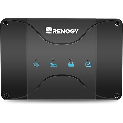 Renogy DC to DC Charger with MPPT 12V 30A Multi-Stage Charging - Smart On-Board Battery Charger for Solar/Alternator Input - Charges Lithium AGM Gel Flooded Batteries in RVs Cars Marine