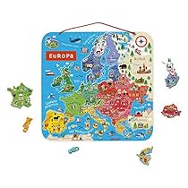 Janod-Puzzle-de-Madera-Mapa-De-Europa-Magnetico
