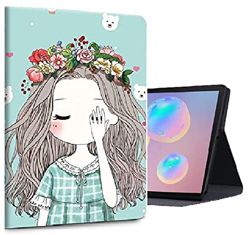 SwooK Classic (Soft Back) Flip Cover Case for Realme Pad 10.4 inch Tablet Stand Lightweight Slim Protective Folio Flip Cover Case (Flower Girl)-image-6